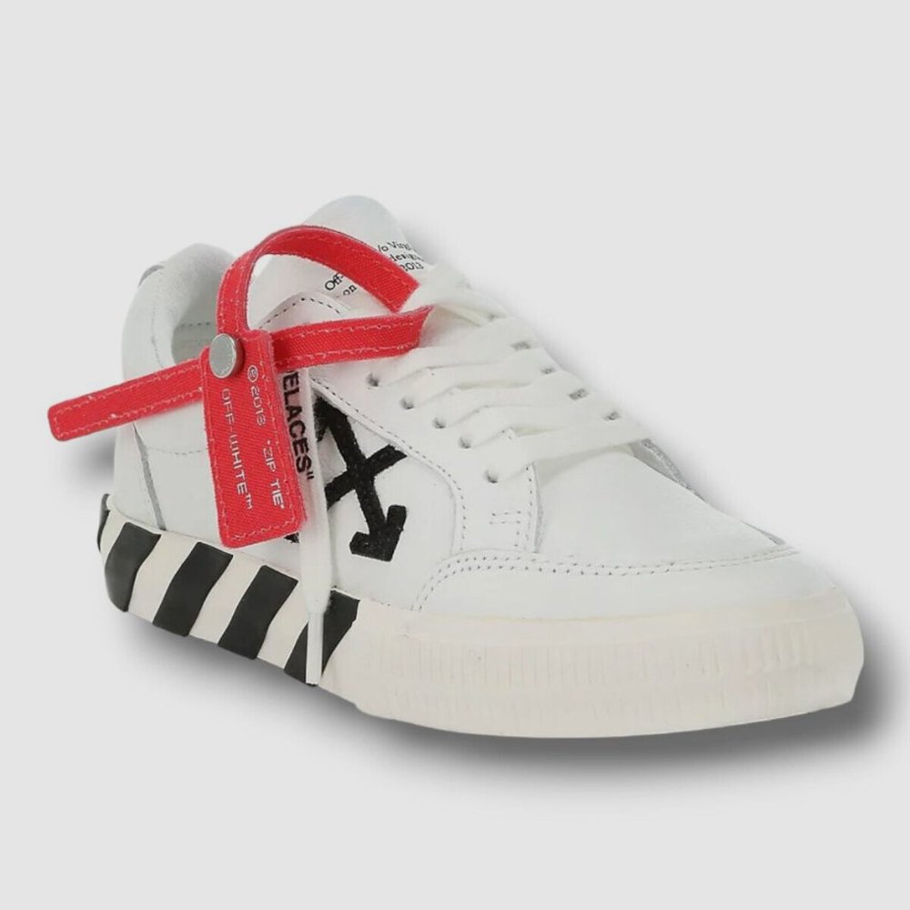 Off-White Unisex Kid's White Low Top Vulcanized Sneaker Shoe Sz EU 31/US 13